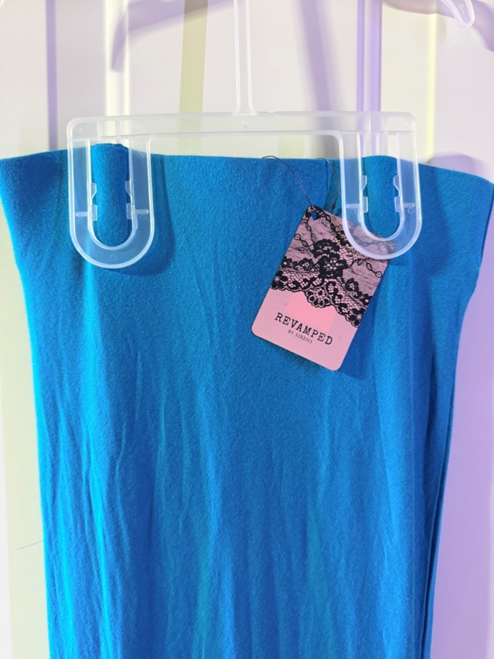 New Blue Strapless Maxi Dress- small - Picture 8 of 11